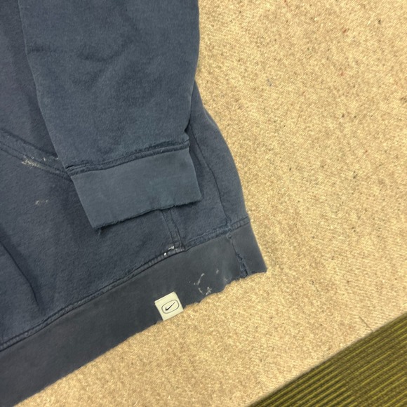 Vintage Nike Hoodie Mens Large Blue 2000s Y2K Distressed - Picture 4 of 10